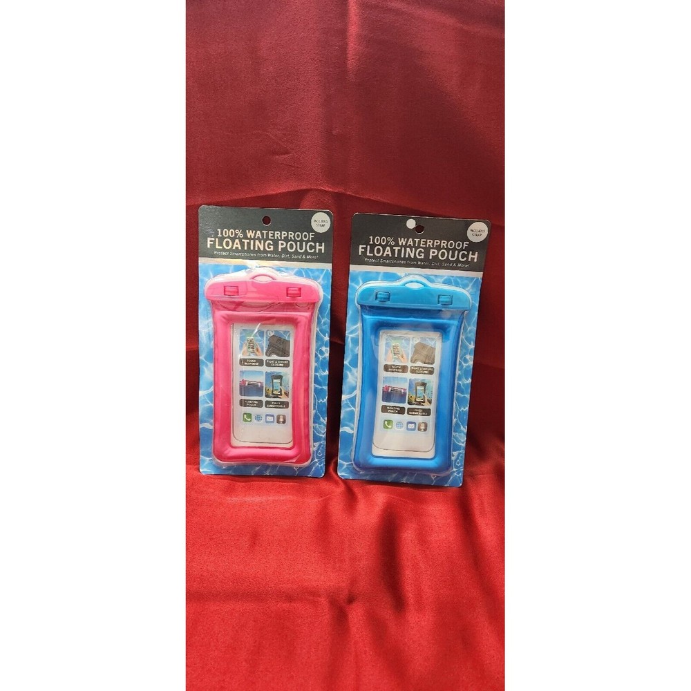 2 Pack Waterproof Floating Cell Phone Pouch Universal Case Cover Swimming Pool